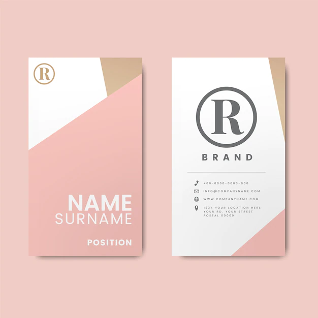 Free Vector | Minimal modern business card design featuring geometric elements