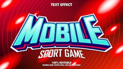Free Vector | Mobile esport editable text effect