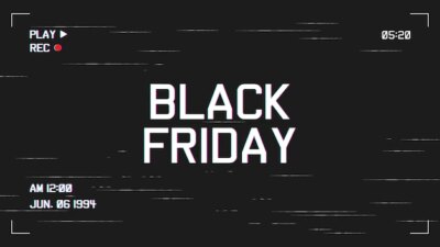 Free Vector | Modern black friday background with vhs effect template