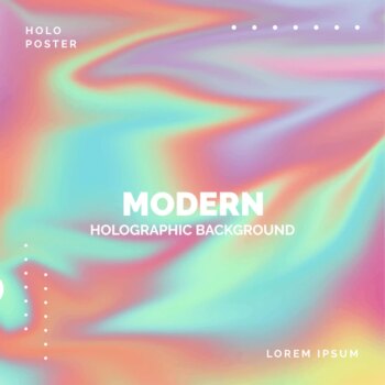Free Vector | Modern holographic background
