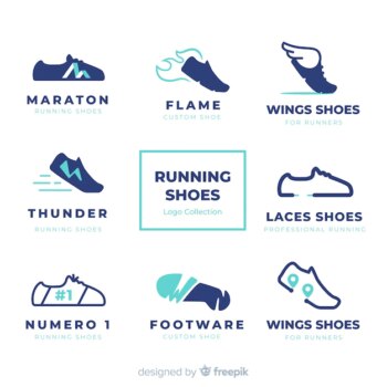 Free Vector | Modern shoes logo template collection