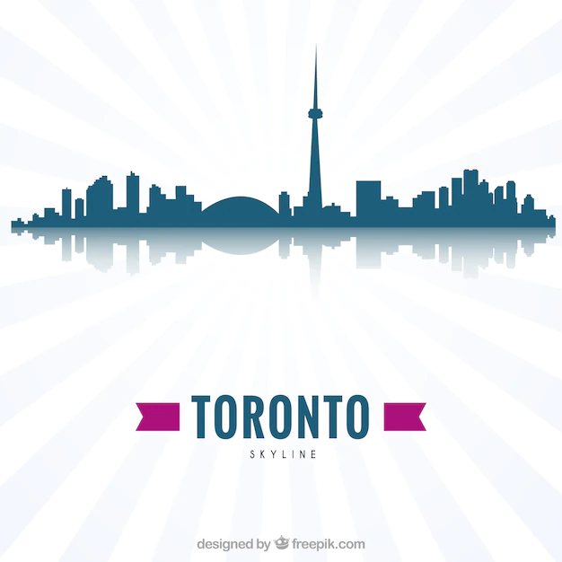 Free Vector | Modern skyline of toronto