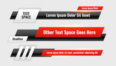 Free Vector | Modern stylish lower third banner template design