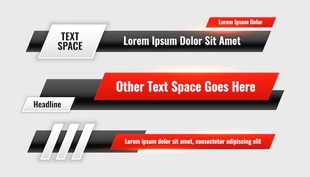 Free Vector | Modern stylish lower third banner template design