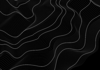 Free Vector | Monochrome abstract contour line illustration