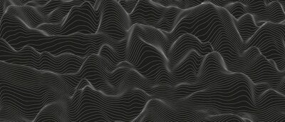 Free Vector | Monochrome sound line waves abstract background