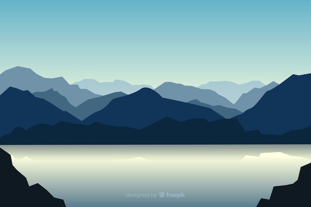 Free Vector | Mountains landscape beautiful view