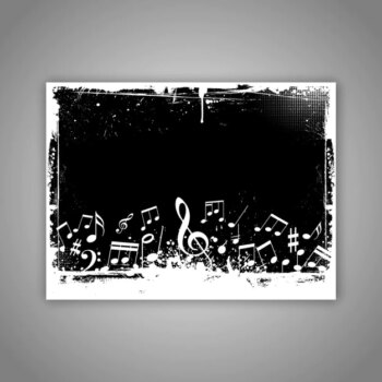 Free Vector | Music notes on grunge background