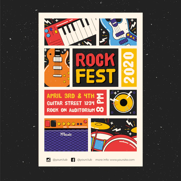 Free Vector | Music poster template