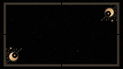 Free Vector | Mystical golden frame on black background vector