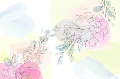 Free Vector | Natural watercolor plants background