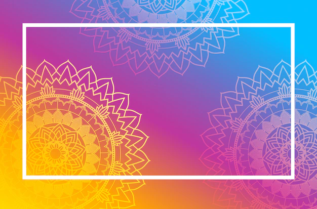 Free Vector | Navaratri poster with mandala pattern