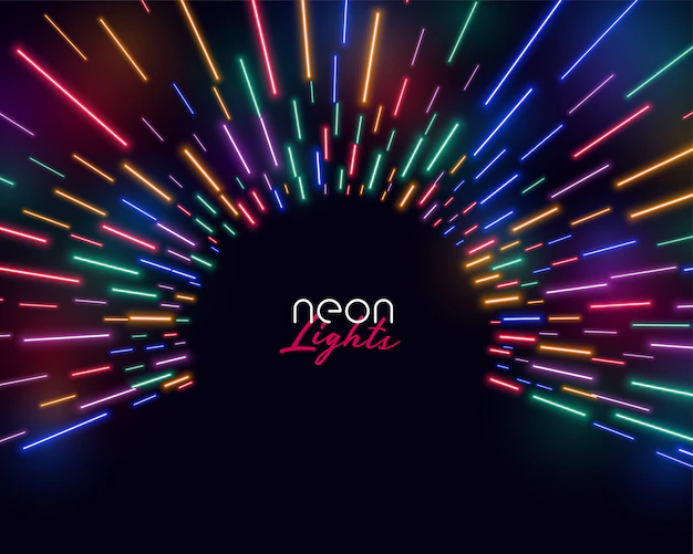 Free Vector | Neon lights led colorful burst light background