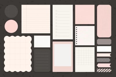 Free Vector | Office stationery notepad set