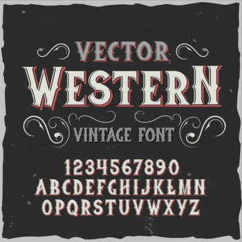 Free Vector | Original label typeface named