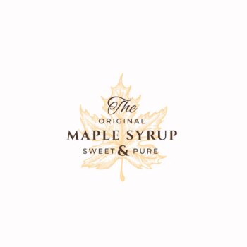 Free Vector | Original maple syrup abstract  sign, symbol or logo template.