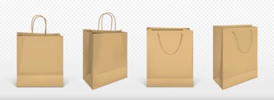 Free Vector | Paper shopping bags, blank packages set