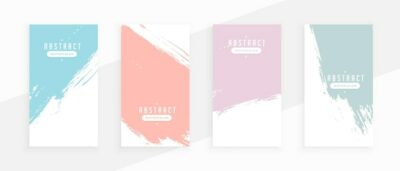 Free Vector | Pastel colors abstract grunge banners set