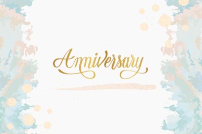 Free Vector | Pastel wedding anniversary card vector