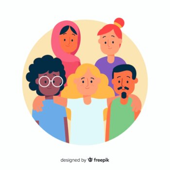 Free Vector | People from differents cultures and races