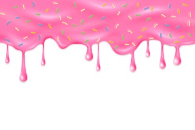 Free Vector | Pink topping with sprinkles background