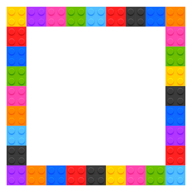 Free Vector | Plastic kids blocks frame with copyspace