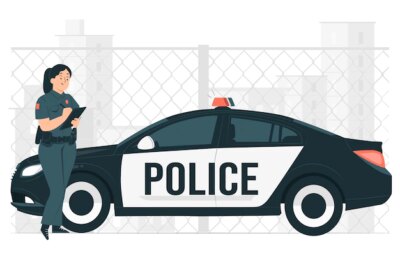 Free Vector | Police car concept illustration