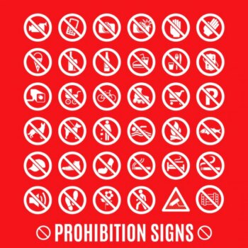 Free Vector | Prohibition set