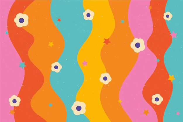 Free Vector | Psychedelic groovy background