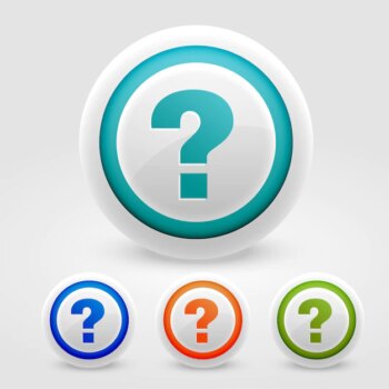 Free Vector | Question mark buttons for help and support web purpose