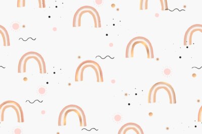 Free Vector | Rainbow background vector, cute desktop wallpaper