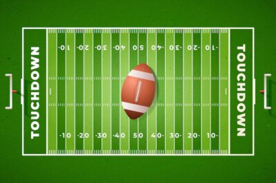 Free Vector | Realistic american football field in top view
