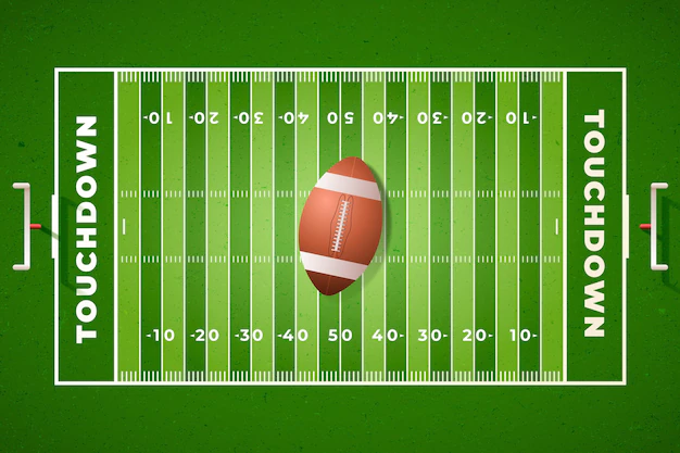 Free Vector | Realistic american football field in top view