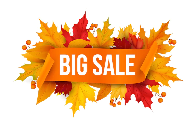 Free Vector | Realistic autumn sale background