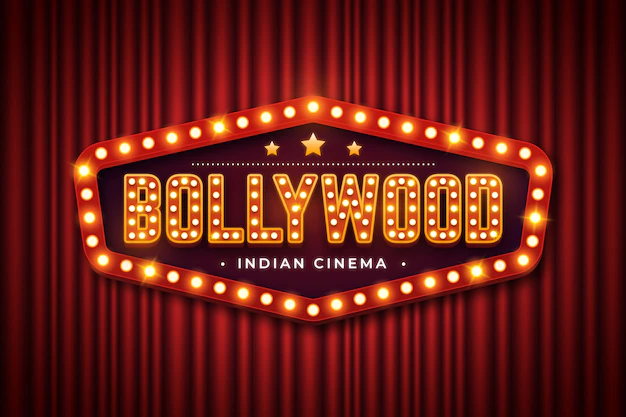 Free Vector | Realistic bollywood cinema sign