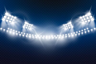Free Vector | Realistic bright stadium lights