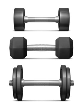 Free Vector | Realistic fitness equipment collection