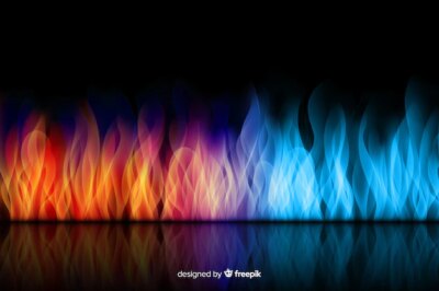 Free Vector | Realistic flames background