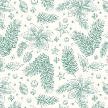 Free Vector | Realistic hand drawn christmas pattern