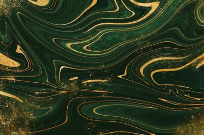 Free Vector | Realistic liquid marble background with gold