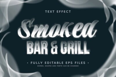 Free Vector | Realistic  smoke font text effect design