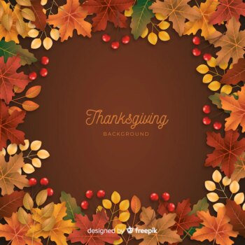 Free Vector | Realistic thanksgiving background