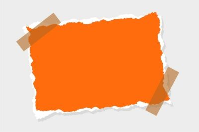 Free Vector | Realistic torn ripper orange paper frame background