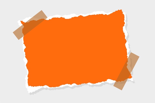 Free Vector | Realistic torn ripper orange paper frame background