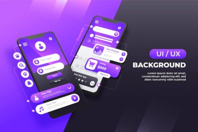 Free Vector | Realistic ui/ux background