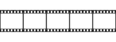 Free Vector | Realistic vector icon. film tape strip with white square. isolated on white. cinema concept.