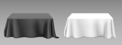 Free Vector | Realistic white tablecloth on tables