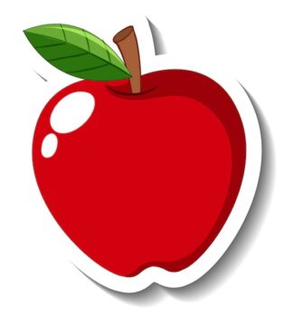 Free Vector | Red apple isolated on white background