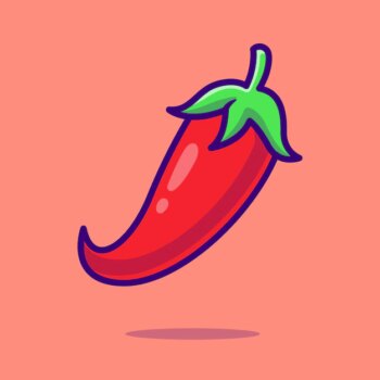 Free Vector | Red chili pepper vegetable cartoon vector icon illustration food nature icon concept isolated flat