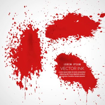 Free Vector | Red ink splatter stains